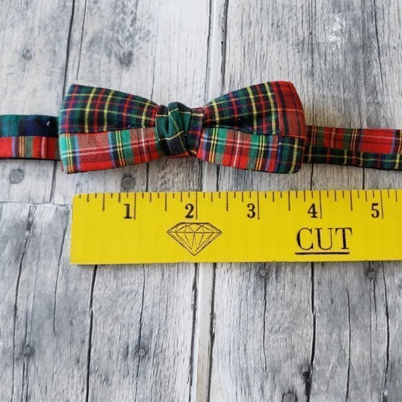 Youth Plaid Bow Tie - Picture 4 of 6